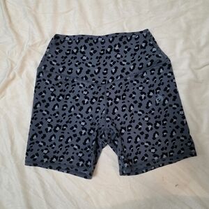 Ryderwear Leopard Print High-Waisted Athletic Gym Shorts